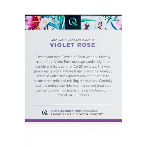 Masažna svijeća Exotiq Violet Rose, 200g slika 7