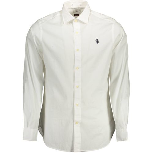 US POLO SHIRT LONG SLEEVE MAN WHITE slika 1