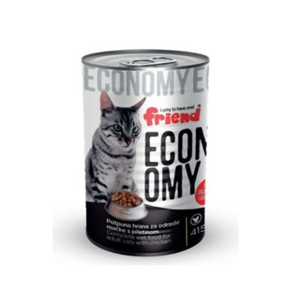 Friend Economy hrana za mačke u konzervi Piletina 415g slika 1