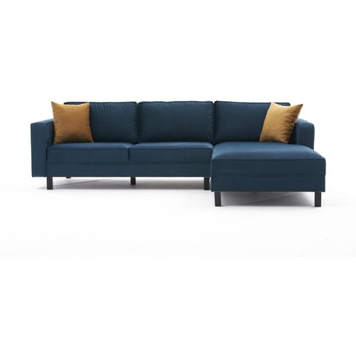 Kutna Sofa Kale Velvet Desno - Uljno Zelena slika 5