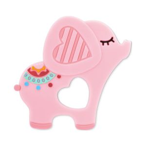 Lorelli Silikonska Glodalica Za Bebe Elephant - Lucky Pink