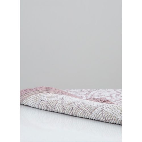 Pina White Dusty Rose Bathmat - Pamučni Kupatilski Tepih slika 6