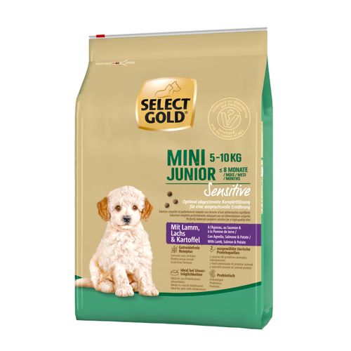 Select Gold Sensitive Mini Junior jagnjetina,losos&krompir 1 kg slika 1