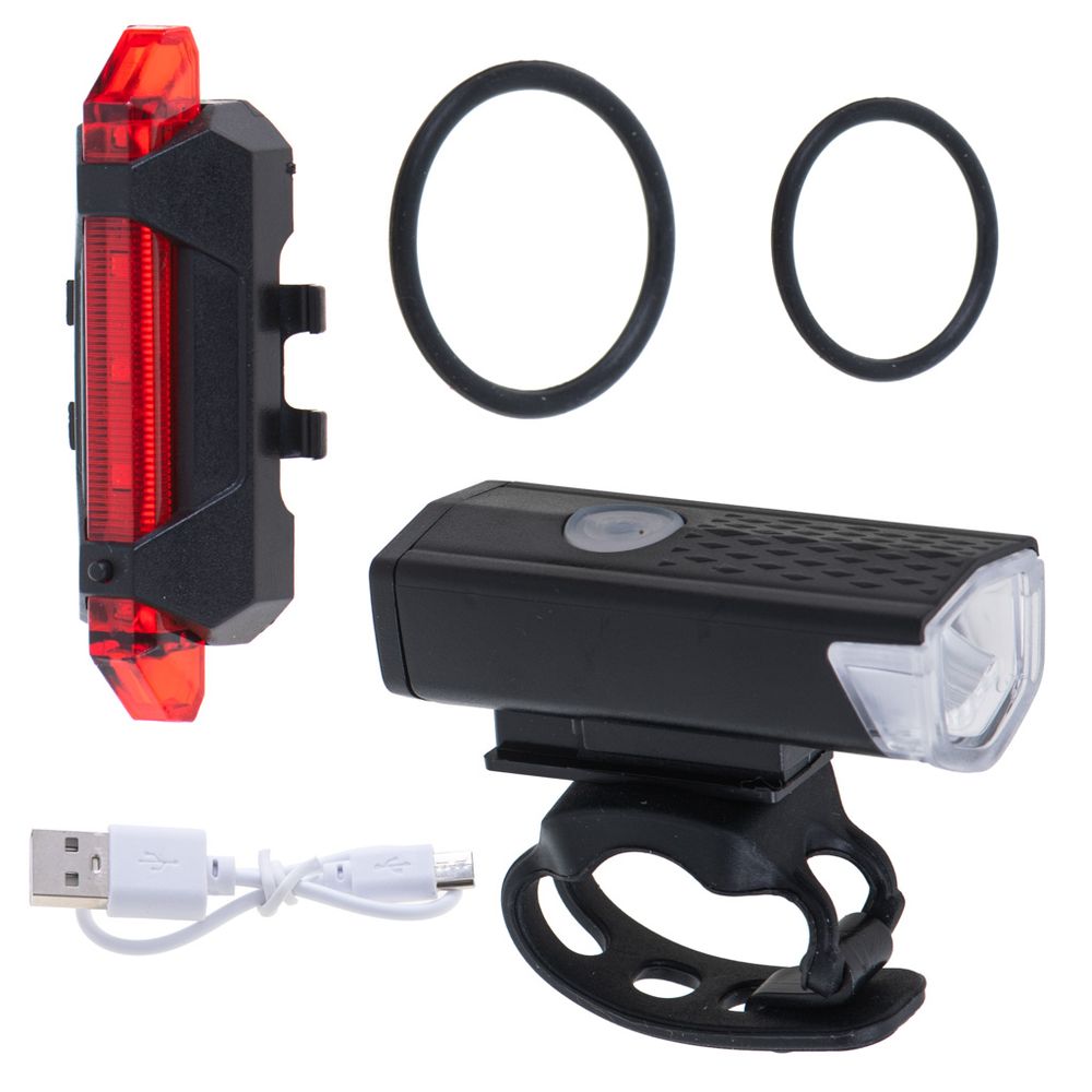 Led lampa za bicikl stražnja-prednja set usb slika 2
