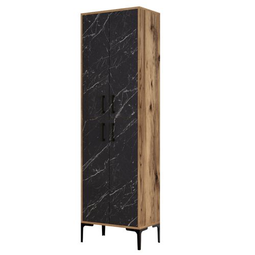 Woody Fashion Ormar za cipele, Berlin A - Walnut, Black Marble slika 5