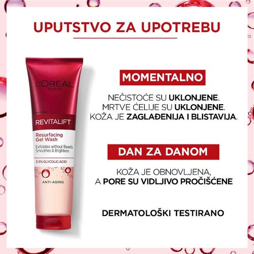 L'Oreal Paris Revitalift gel za čišćenje lica sa glikolnom kiselinom 150ml slika 2