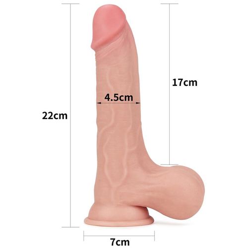 Lovetoy Sliding Skin dildo s cijelim testisima 22cm slika 25