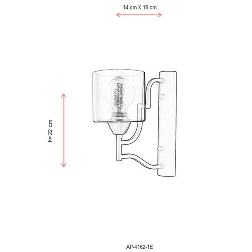 AP-4162-1E Antikvarna zidna lampa slika 3