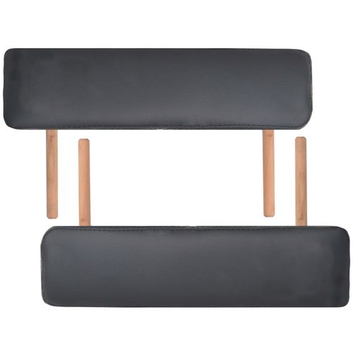 Set sklopivog dvodijelnog masažnog stola 10 cm i stolca crni slika 24