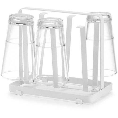 Zeller Držač za čaše i tanjure, metalni, bijeli, 20x12x17,5 cm, 27392 slika 1