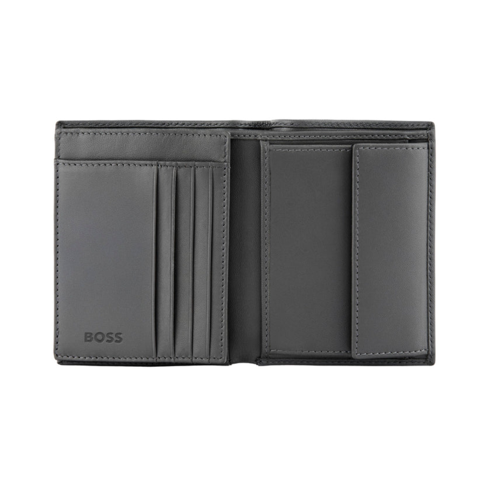 Hugo Boss novčanik Double B Saffiano sa preklopom HLO526H, sivi slika 3