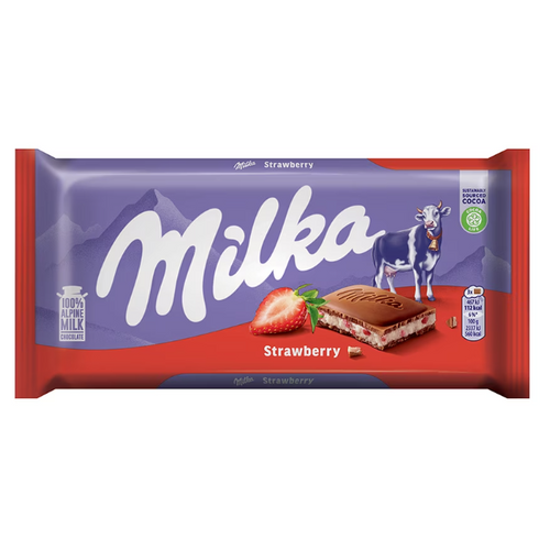 MILKA Čokolada STRAWBERRY 100G slika 1