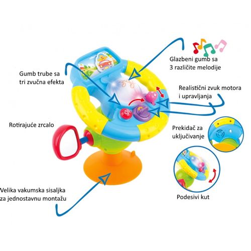 Jamara didaktička igračka volan za auto sa zvukom, First Step Baby Drive slika 1
