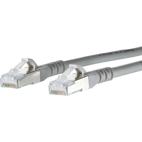 Metz Connect 1308453033-E RJ45 mrežni kabel, Patch kabel cat 6a S/FTP 3.00 m siva sa zaštitom za nosić 1 St. slika 1