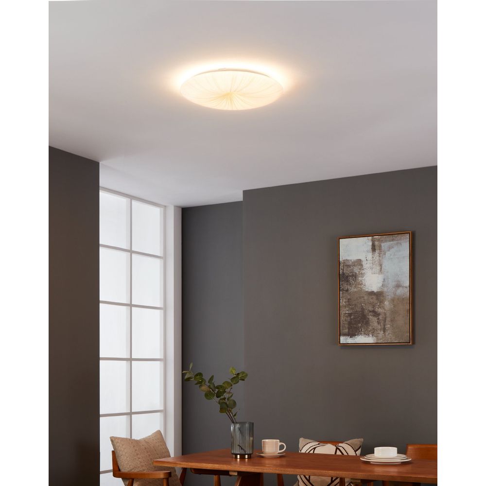 Eglo plafonjera 'NIEVES 1', LED, 19,5W, promjer 410mm, bijela/zlatna slika 2