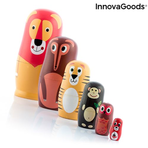 Drvena Babuška sa Životinjskim Figurama Funimals InnovaGoods 11 Dijelovi slika 6