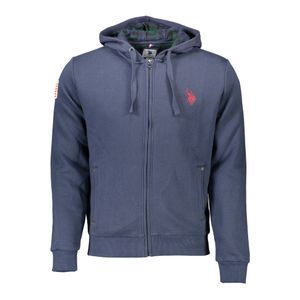 US POLO MEN'S BLUE SWEATSHIRT WITH ZIP