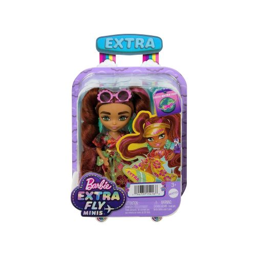 Lutka Barbie Extra Fly Minis - Plažni set sa smešnom kosom slika 5