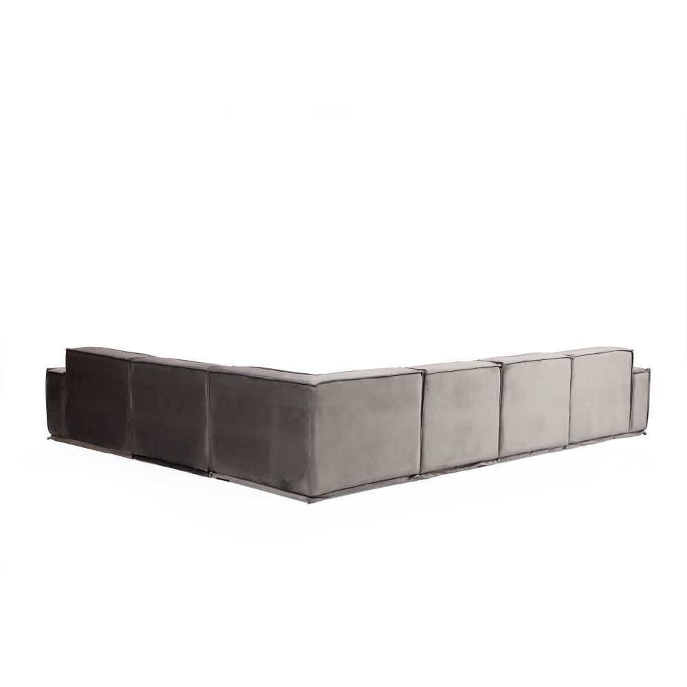 Lego Corner 2 (L1-O1-O1-C-O1-1R) Sivi Kutni Sofa slika 4