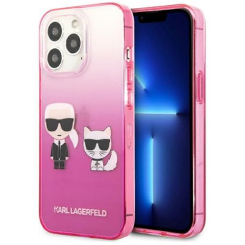 Karl Lagerfeld Futrola za iPhone 13 Pro Pink Karl & Choupette Head Gradient slika 4