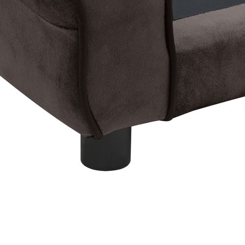 Sofa za pse smeđa 72 x 45 x 30 cm plišana slika 47