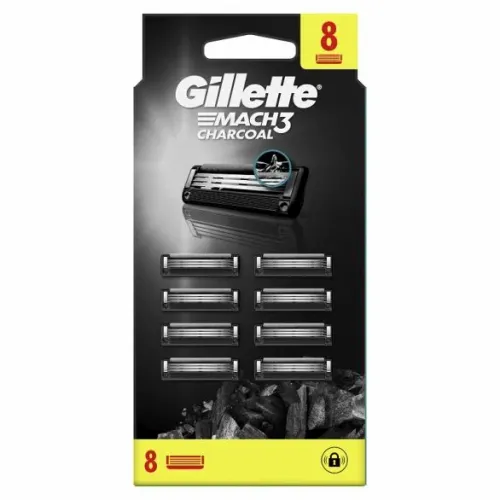 Gillette Mach 3 Charcoal dopune za brijač 8 komada slika 1