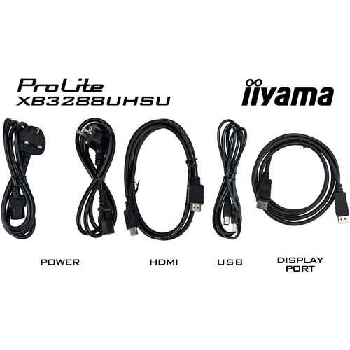IIYAMA Monitor LED XB3288UHSU-B5 32'' VA panel with 4K resolution 3840 x 2160 @60Hz 300 cd/m² 3000:1 3ms HDMI DP USB height, swivel, tilt slika 11