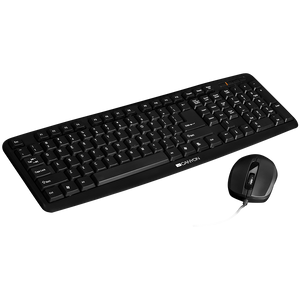 Canyon Classic USB tastatura Miš Combo crni vodootporan otporan na prolevanje
