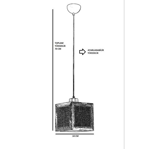 Kumsal Tekli Ceviz Hasır Sarkıt Walnut Chandelier slika 4