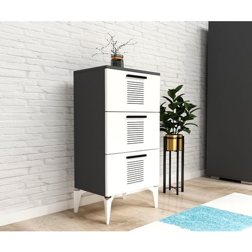 Asimo H - Anthracite, White AnthraciteWhite Multi Purpose Cabinet slika 2