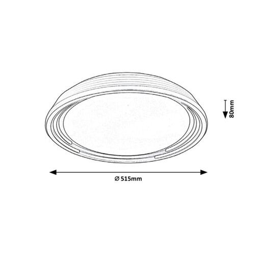 Rabalux VALTER plafonjera.LED 36W,braon slika 4