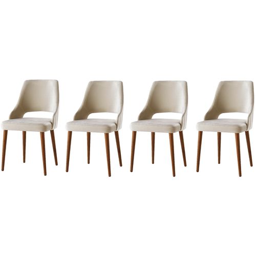 Hanah Home AÃ§elya - Cream - 1 Cream Chair Set (4 Pieces) slika 1