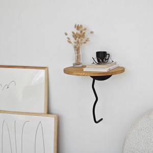 Leo - Black, Oak Black
Oak Wall Shelf