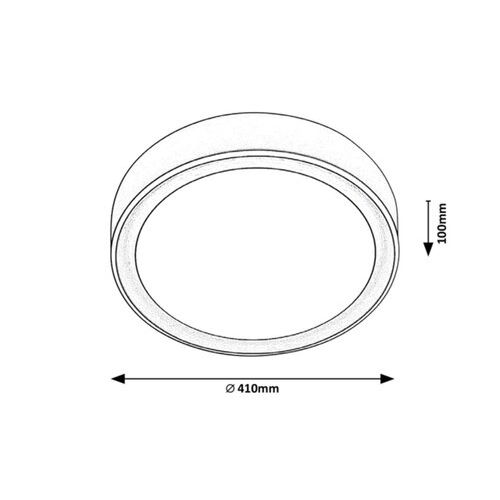 Rabalux Mokka plafonjera, LED 24W, braon,D41cm slika 9