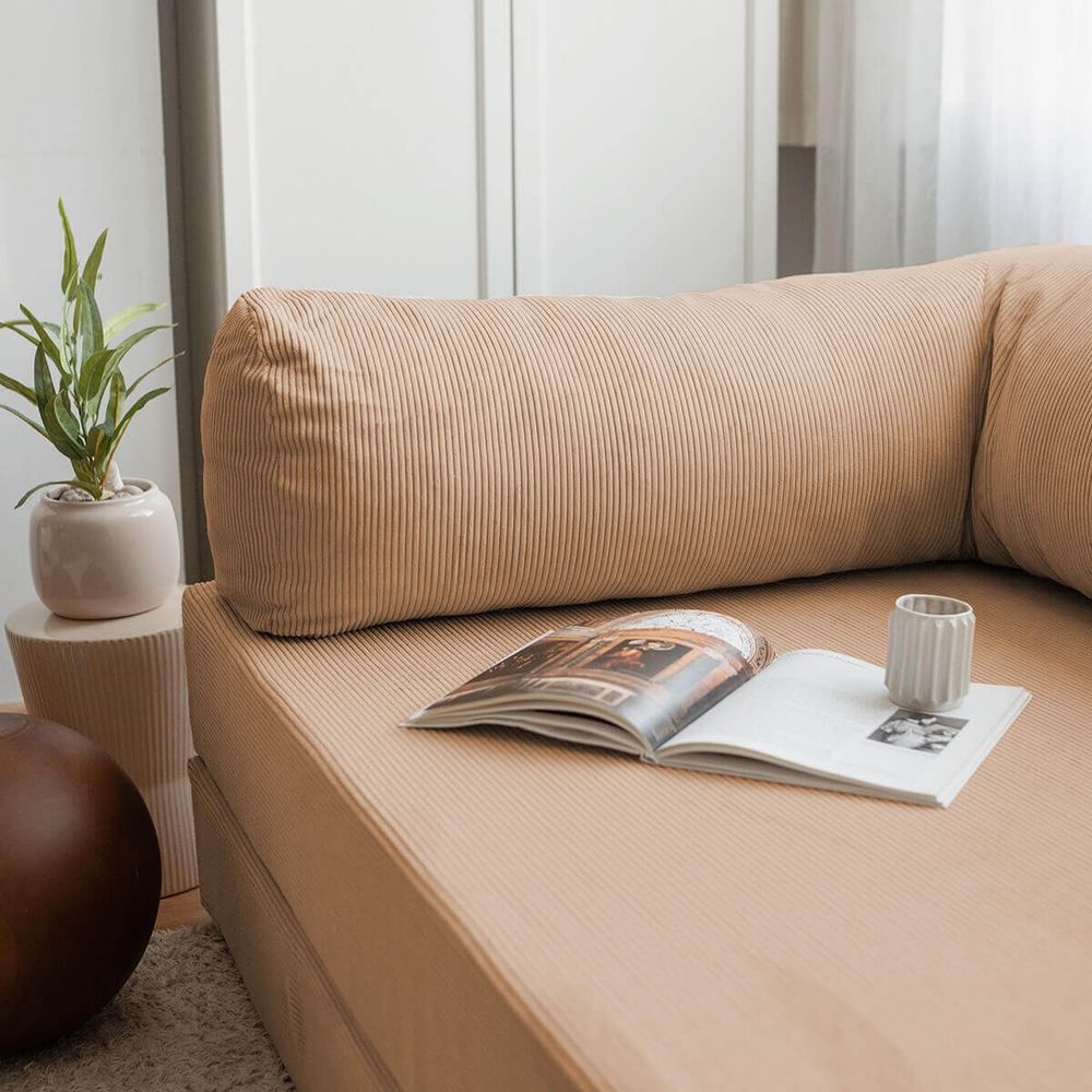 Nook - Smeđi - v2 Smeđa Sofa na Razvlačenje za 3 Osobe slika 3