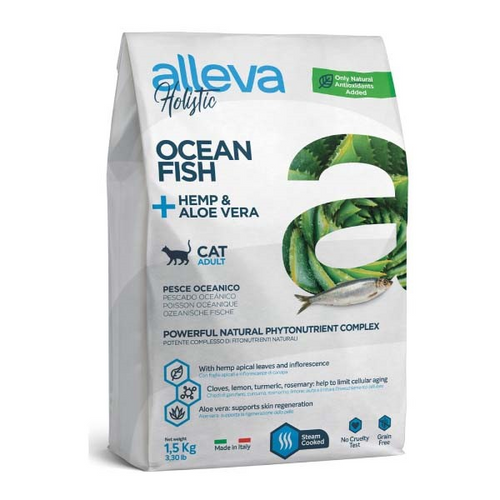 Alleva Holistic Cat Adult Ocean Fish + Hemp &amp; Aloe Vera 10 kg slika 1