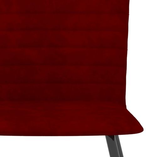 Blagovaonske stolice 6 kom crvena boja vina baršunaste slika 37