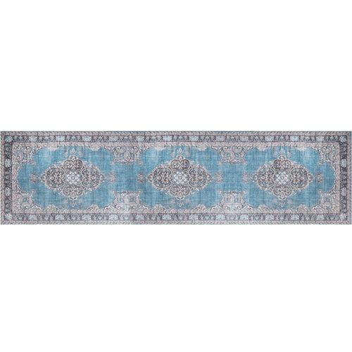 Blues Chenille - Blue AL 201  Multicolor Hall Carpet (75 x 230) slika 8