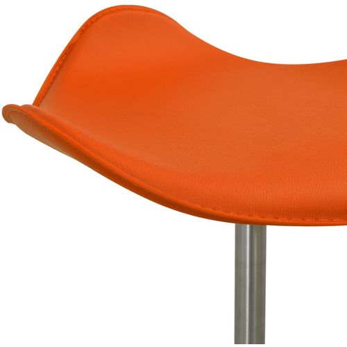 Salonski stolac od umjetne kože narančasti slika 5