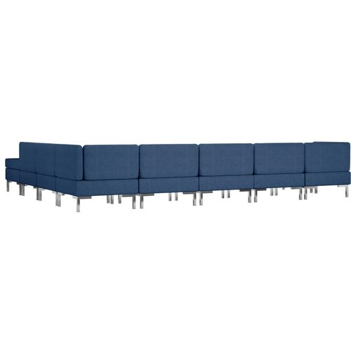 9-dijelni set sofa od tkanine plavi slika 5