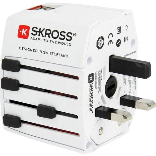 SKROSS Adapter, Putni (Travel), + 2 x USB za punjenje, 2100mAh  - 1.302930 slika 4