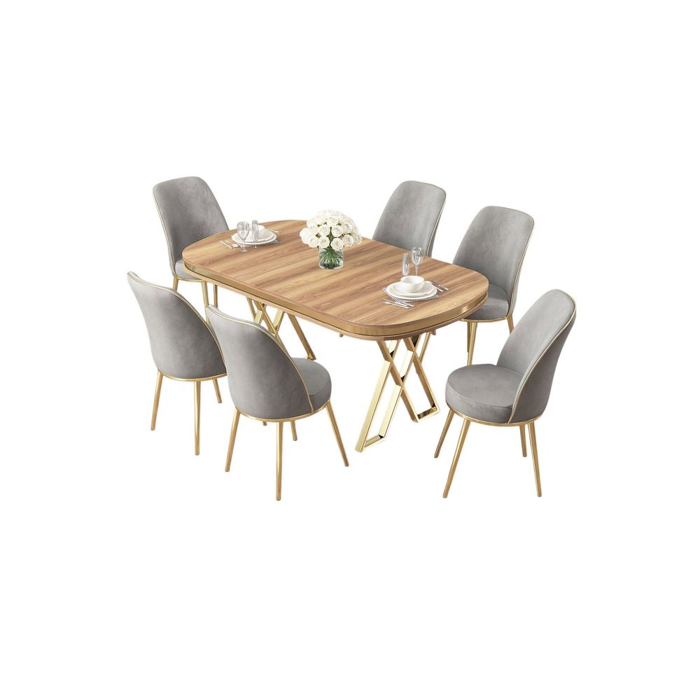 Set trpezarijskog stola i stolica (7 komada) - Lai slika 2