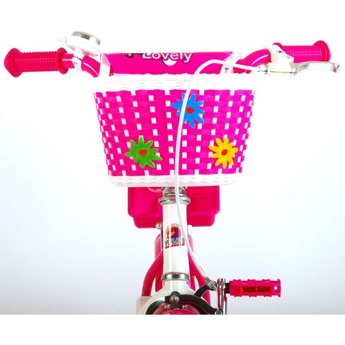 Dječji bicikl Volare Lovely 12" s dvije ručne kočnice roza-bijeli slika 12