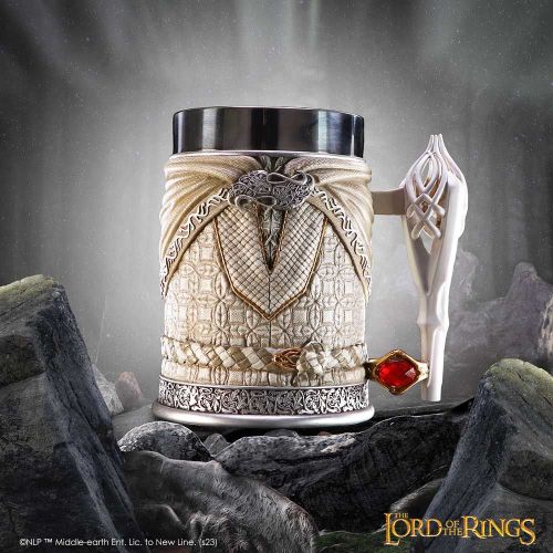 NEMESIS NOW LORD OF THE RINGS GANDALF THE WHITE TANKARD 15CM slika 7