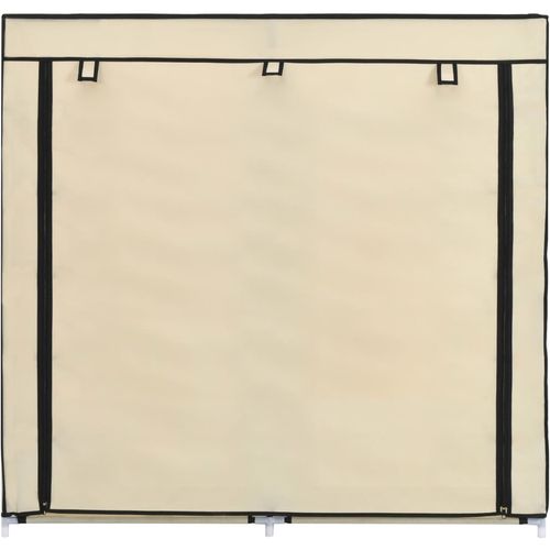 282433 Shoe Cabinet with Cover Cream 115x28x110 cm Fabric slika 10