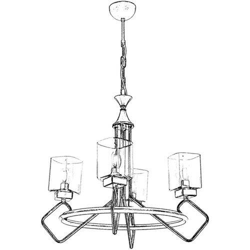 AV-1740-4E Antiquation Chandelier slika 5