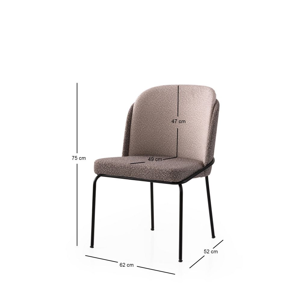 Dore - 180 V4 Gold Svjetlosmeđa Stolica Set (4 Komada) slika 4