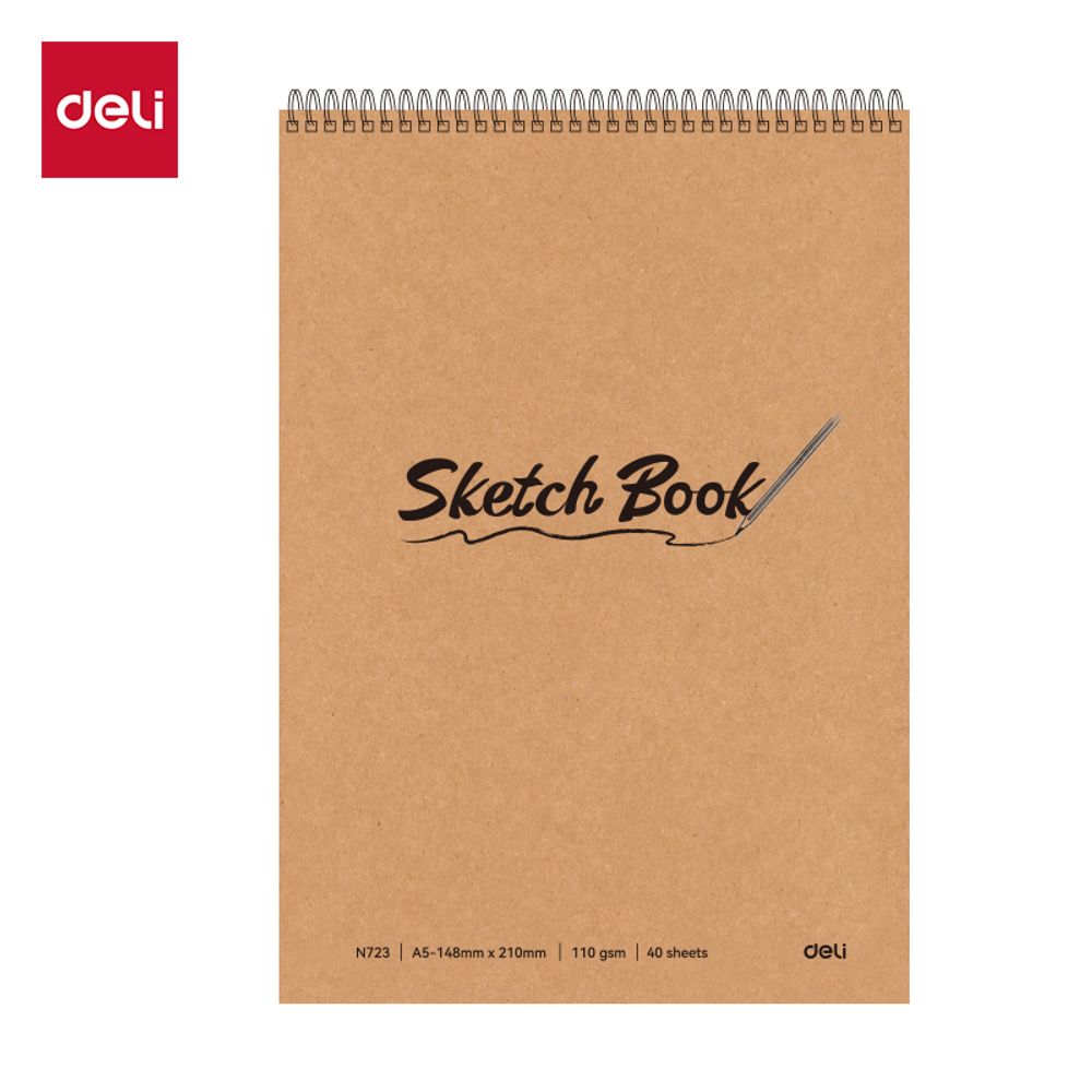 BLOK ZA CRTANJE DELI Sketch book, A5, 40 lista, 110g - GORNJA SPIRALA EN723 slika 1