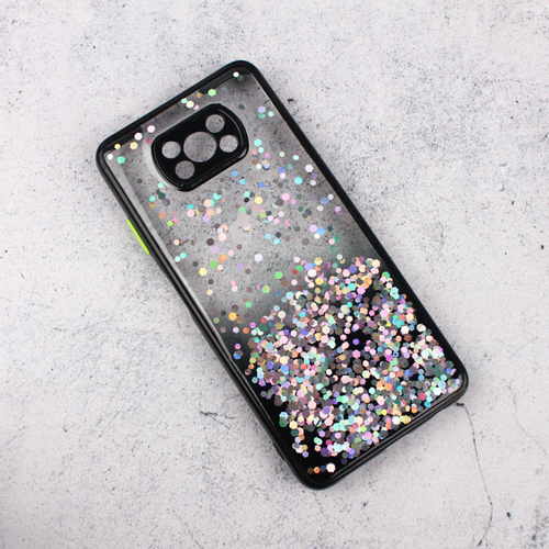 Maska Frame Glitter za Xiaomi Poco X3/X3 NFC crna slika 1