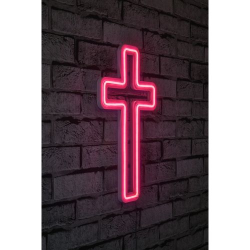 Wallity Ukrasna plastična LED rasvjeta, Cross Sign - Pink slika 2